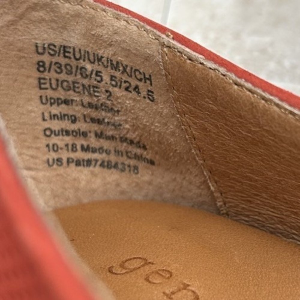 Gentle Souls by Kenneth Cole Women's Eugene 2 Perf Loafer Flat Size 8 Persimmon - Picture 10 of 11